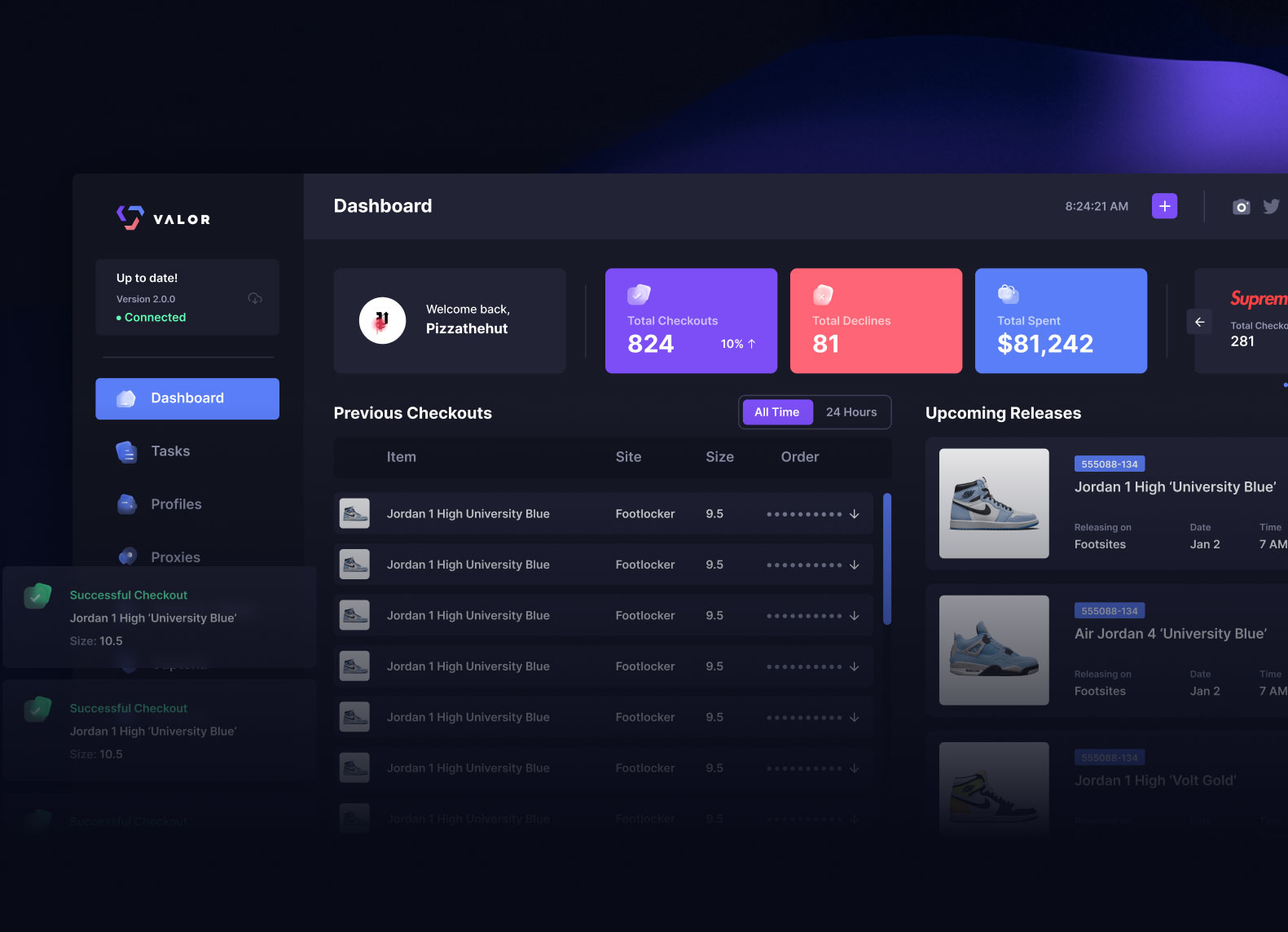 Valor Dashboard